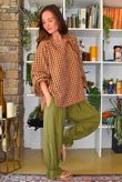Vivienne Plaid Heathcliff Blouse Olive & Russet